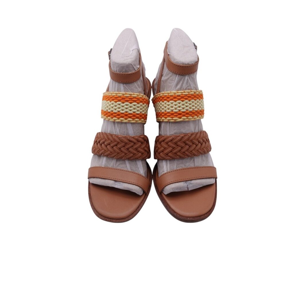 NIB Lucky Brand Lissie Woven Ankle Strap Braided Wedge Sandals Sz 8.5 Sunflower - Picture 3 of 8